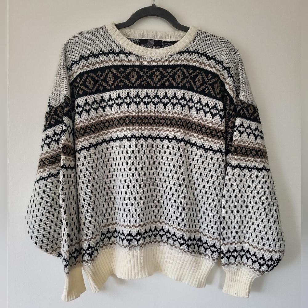Vintage Knit Patterned Sweater